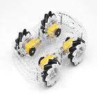 4WD Plastic Transparent Wheel Smart Car Chassis Kit For Mecanum